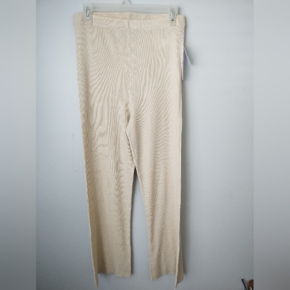 JustFab Ribbed Lounge Pants Size Large Brand New